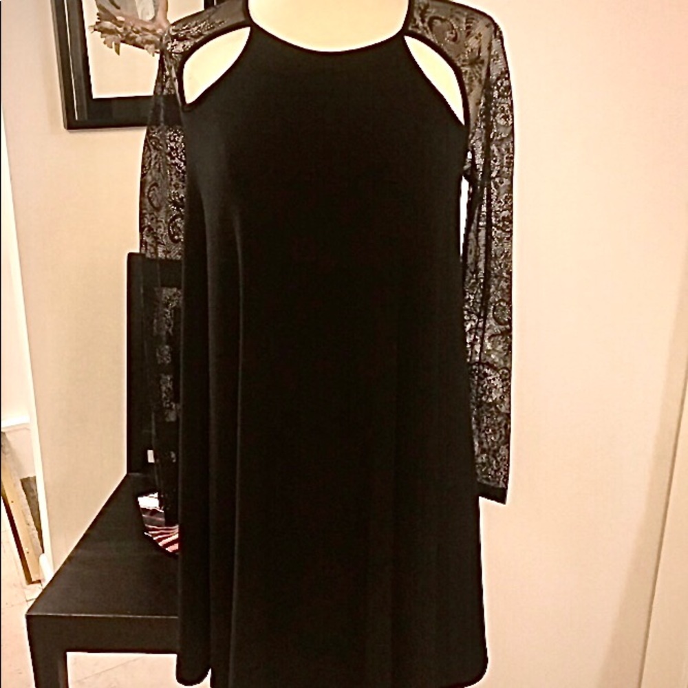asos • lace sleeve open back cocktail dress